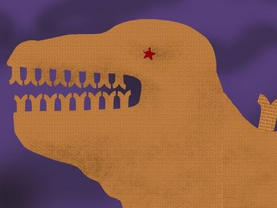 Кремлевский динозаврище. Карикатура dw.com
