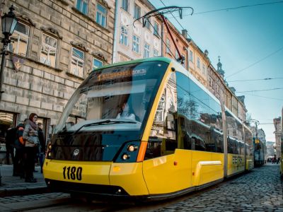 Восстановленное трамвайное движение во Львове, 12.10.22. Фото: t.me/uniannet